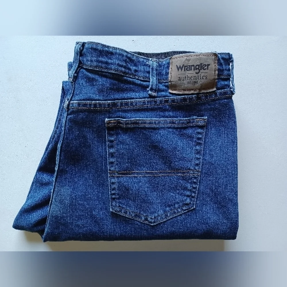Wrangler Authentics Men's Blue Denim Jeans 40x34